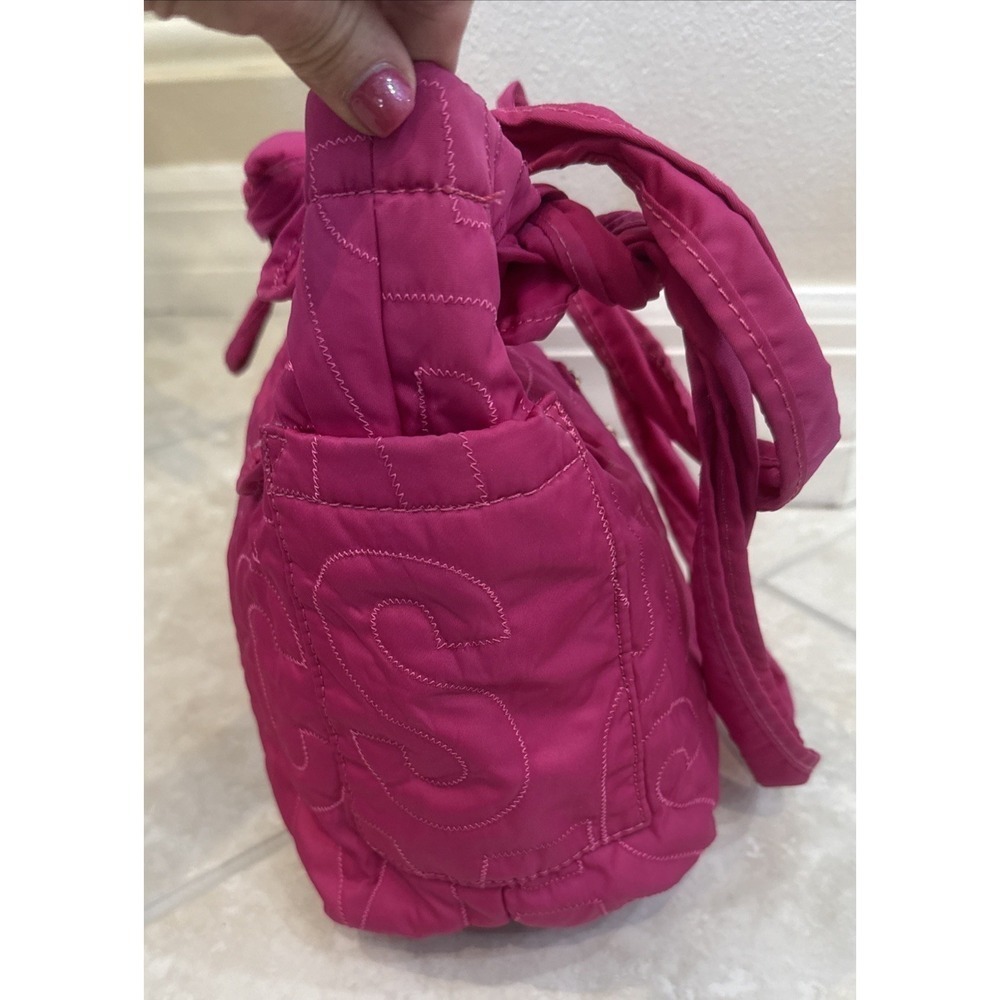 Marc by Marc Jacobs Workwear Pink Quilted Puzzle Shoulder Bag Tote Medium Logo - Picture 4 of 15
